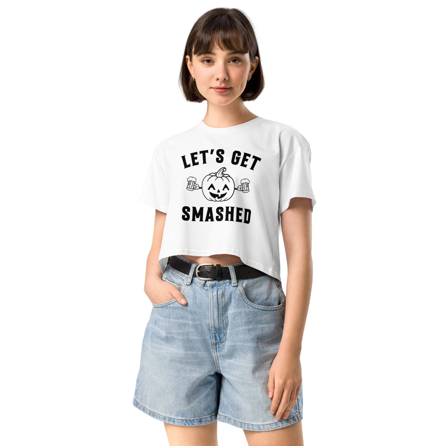 Let's Get Smashed women’s crop top