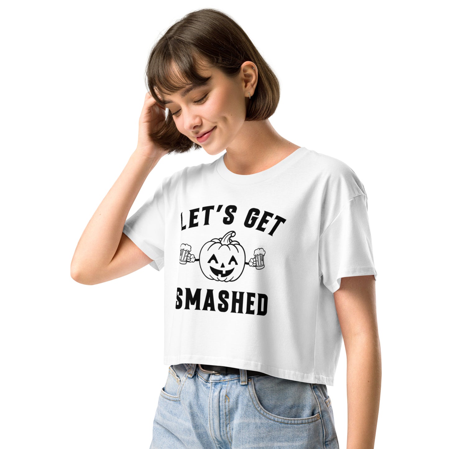 Let's Get Smashed women’s crop top